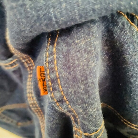 Levis Rare Vintage SF 207 Orange Tab Denim Blue Jeans Overalls Unisex Sz 12 - Picture 2 of 16
